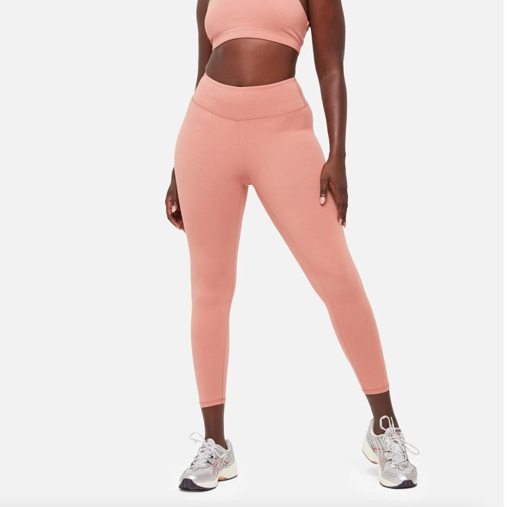 MATE THE LABEL Organic Stretch Midi Legging Rose Pink {JJ44}